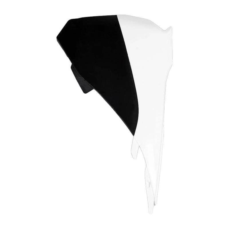 Cache boite à air gauche UFO KTM 85 SX 13-17 blanc/noir (couleur orig