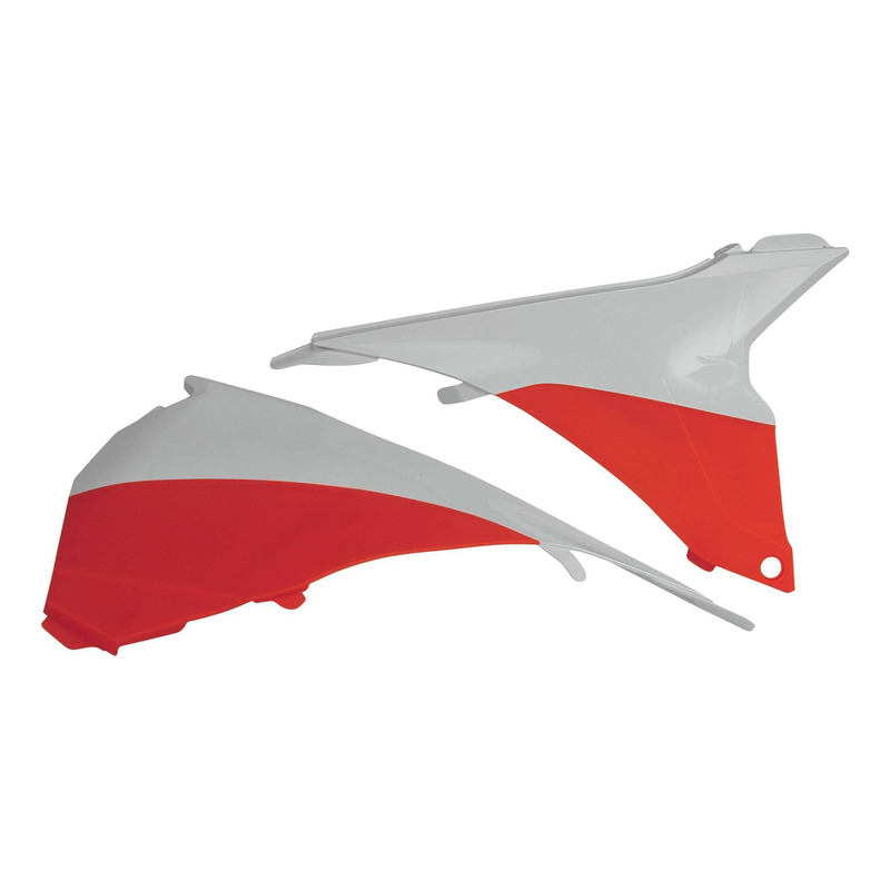 Caches de BoÃ®te Ã  Air ACERBIS Orange / Blanc - KTM 250 Ã  450 SXF 13