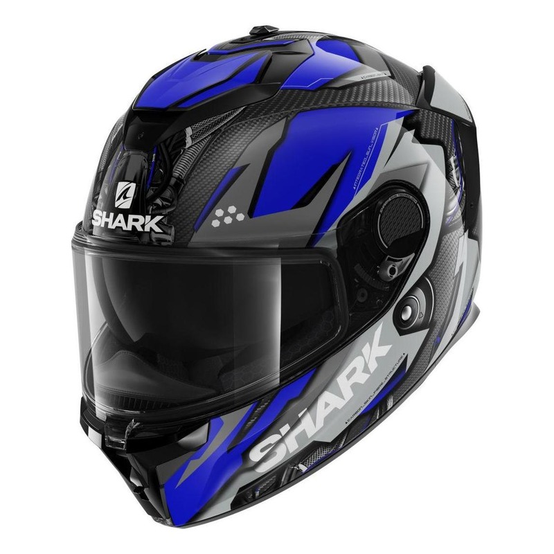 Casque intégral Shark Spartan GT Carbon Urikan carbone/bleu/blanc bri