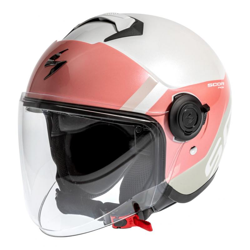 Casque jet Scorpion Exo-City Sympa rose/blanc/gris- XS