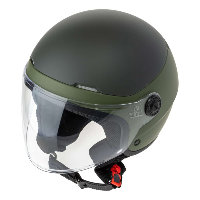 Casque jet Tucano Urbano El’Pop vert airborne mat