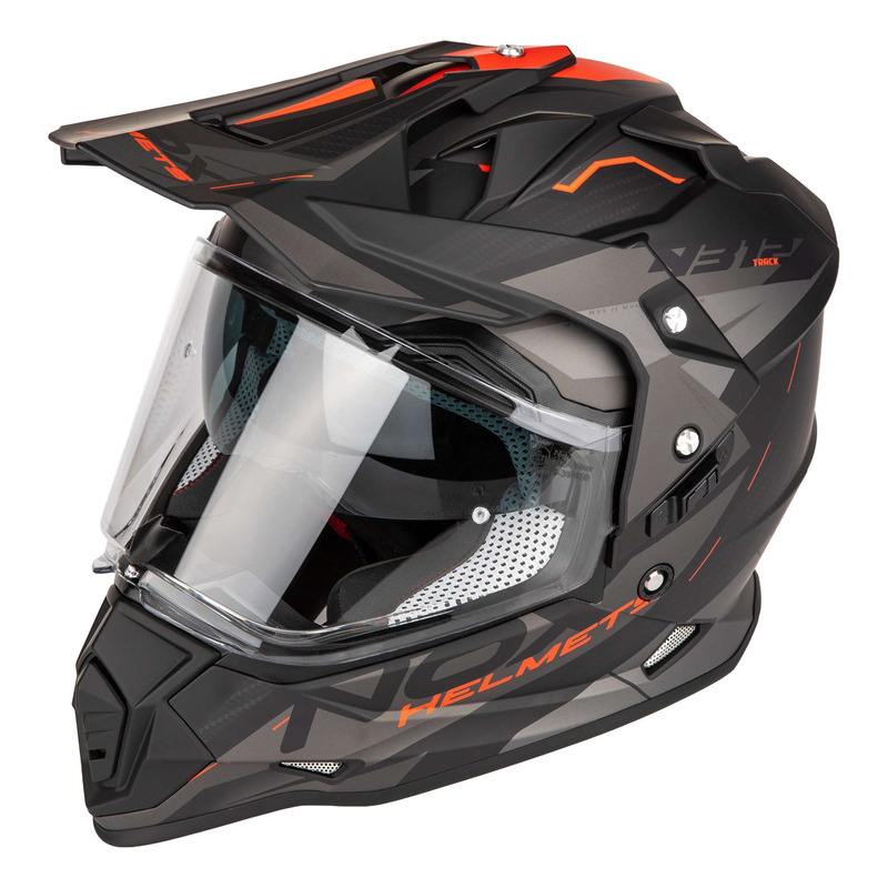 Casque trail Nox N312 Track noir mat/rouge
