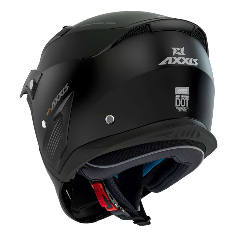 Casque transformable Axxis Hunter SV Solid noir mat - Casque modulable ...