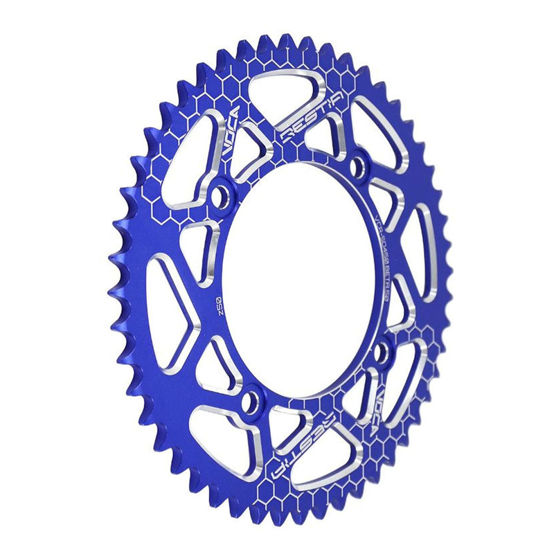Couronne alu Voca Racing bleu 50 dents pas 420 Beta 50 RR