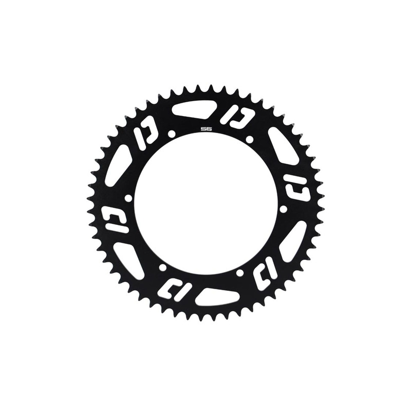 Couronne aluminium noir 56 dents Doppler cyclo