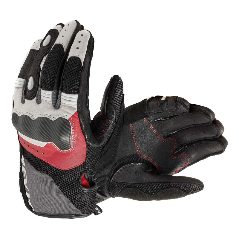 Gants cuir/textile Rev’It Blaze white/red