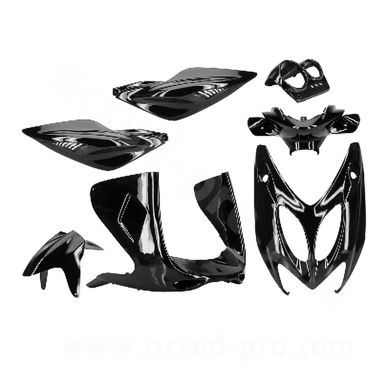 Kit carrosserie noir mat 7 pièces Nitro/Aerox 1998-12