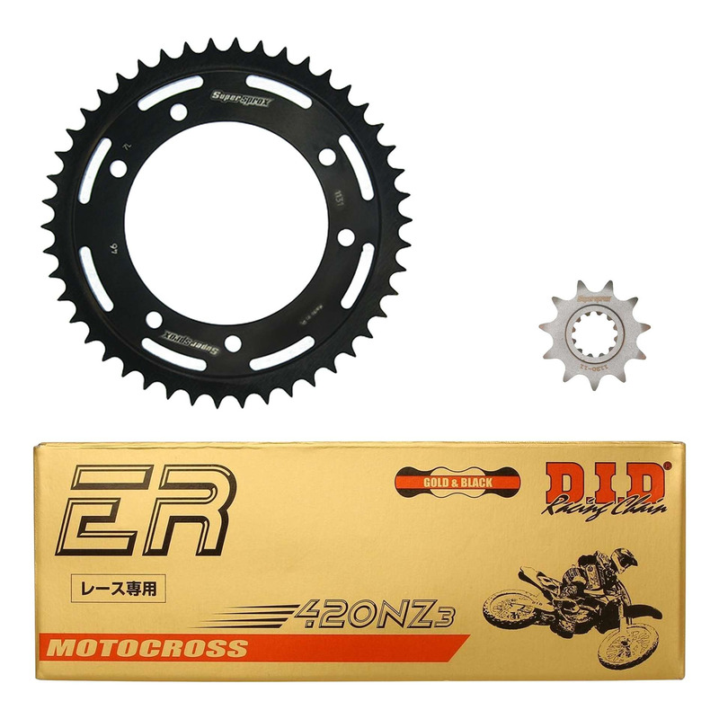 Kit chaîne DID type TT attache rapide pour Malaguti 50 XSM 03-10