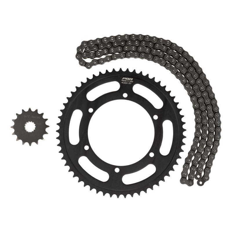 Kit chaîne EK/PBR 16x57-136m chaîne 428 DEH acier couronne acier Yamaha TDR 125 94-02