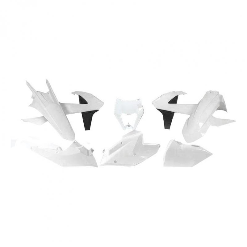 Kit plastique RTech KTM 250 EXC-F 17-19 blanc/noir (couleur OEM Six Da