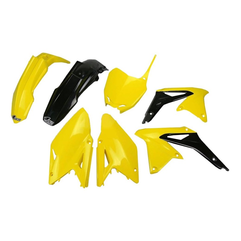 Kit plastique UFO Suzuki 450 RM-Z 14-17 jaune/noir (couleur