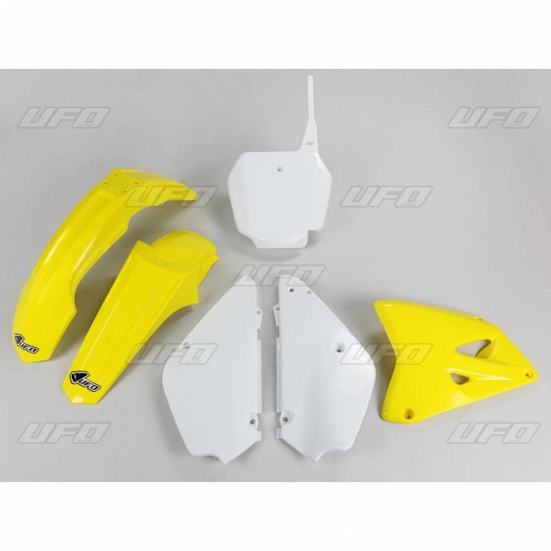 Kit plastique UFO Suzuki 85 RM 02-21 jaune/noir (version restylé couleur origine 2017)