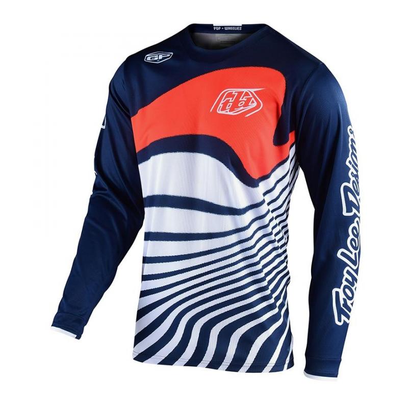 Maillot cross Troy Lee Designs GP Drift bleu/orange- L