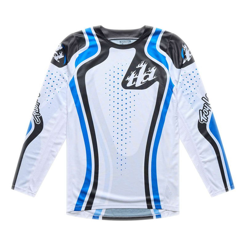 Maillot cross Troy Lee Designs GP Pro Roller blanc/bleu