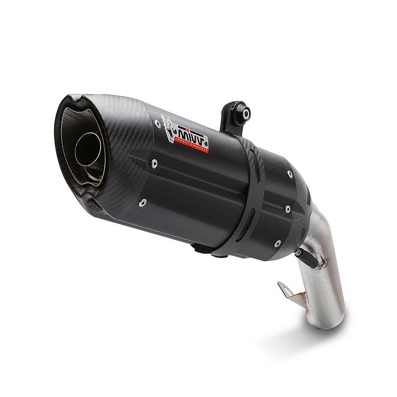 Silencieux double MIVV Suono Steel Black / casquette carbone Ducati 79