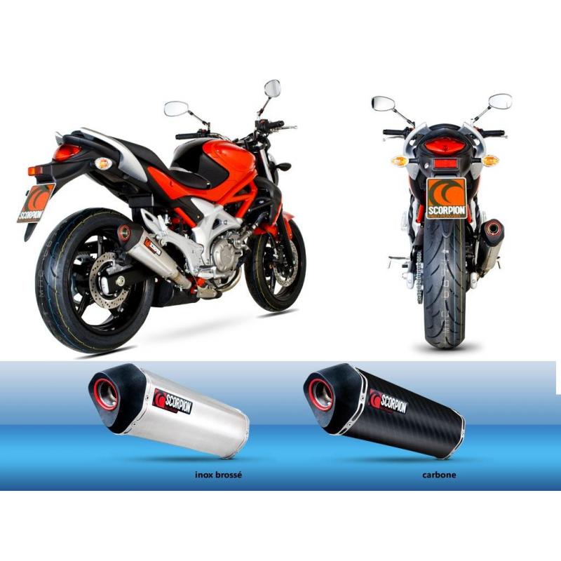 Silencieux homologué Scorpion Serket Finition Inox Brossé pour Suzuk