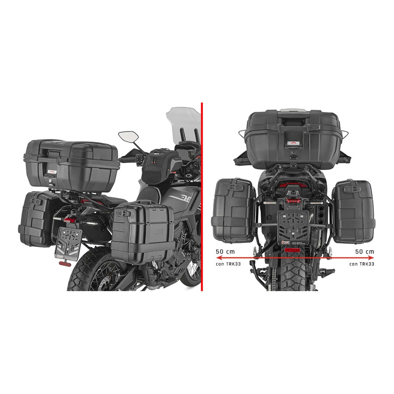 Supports de valises latérales Givi PL ONE-FIT pour valises Monokey Zontes 703 F 2025