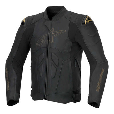 Blouson cuir Alpinestars Dusk black laser