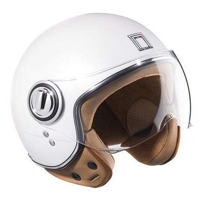 Casque jet Nox Premium Idol blanc nacré
