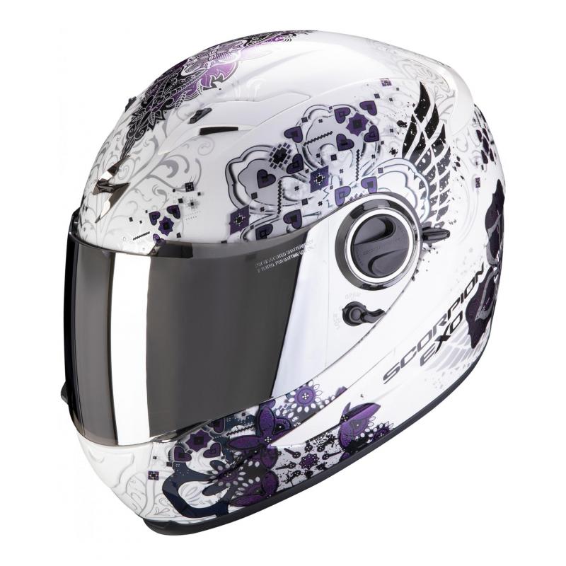 Casque intégral Scorpion Exo-490 Divina blanc/caméléon- S
