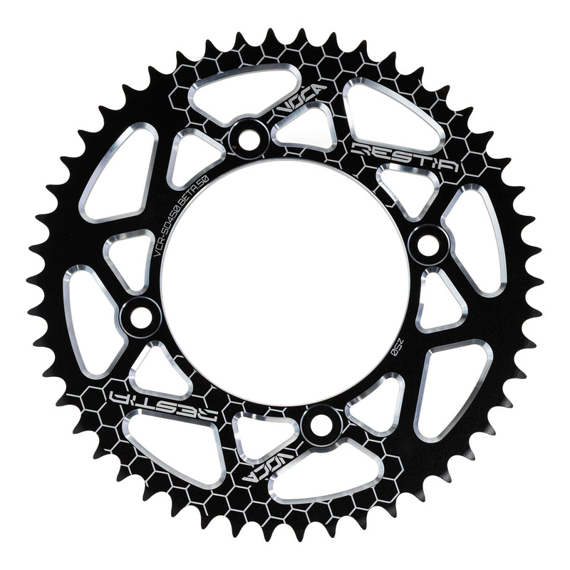 Couronne alu Voca Racing noir 50 dents pas 420 Beta 50 RR