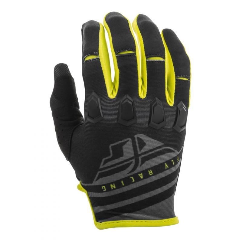 Gants cross Fly Racing Kinetic K220 noir/gris/jaune fluo- S/8