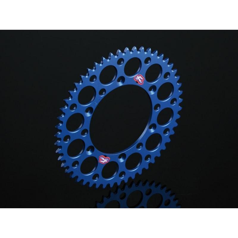 Couronne Renthal Ultra-Light anti boue anodisée bleue 49 dents pour Y