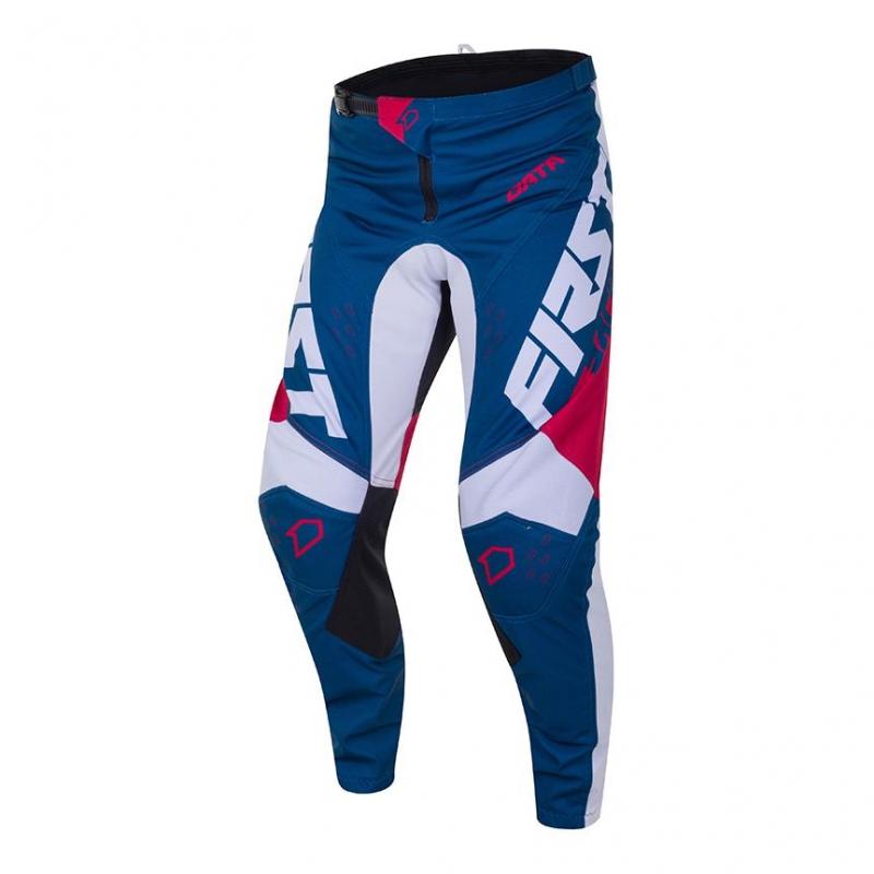 Pantalon cross First Racing Data Evo ardoise/grenat/blanc- 28