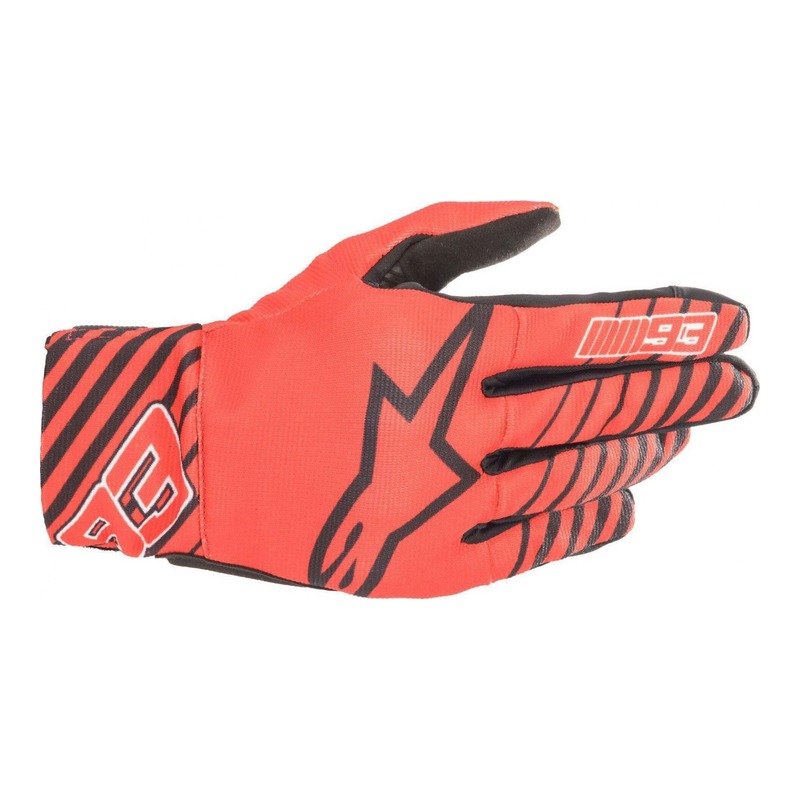 Gants textile Alpinestars Aragon MM93 Marc Marquez 93 noir/blanc- S