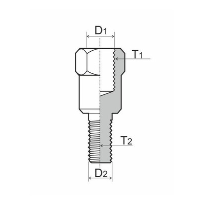 Adaptateur de rétroviseur M8 gauche vers M10 droit