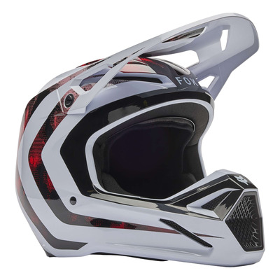 Casque cross Fox Racing V1 Kairos white/fluo red