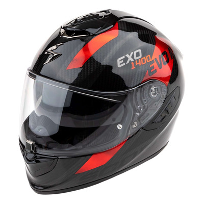 Casque intégral Scorpion Exo-1400 Evo 2 Carbon Air Platted black/red