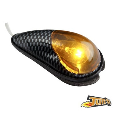 Clignotants Tun'R Goutte d'eau mini autocollant fumé/carbone