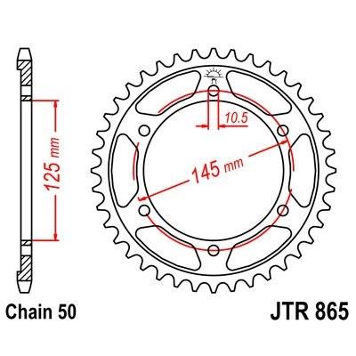 Couronne JT Sprockets Acier pas 530 39 dents - Pour Yamaha FZX 750 86-97