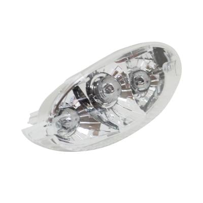 Feu arrière Replay millenium blanc/chrome avec ampoule miroir pour Ludix