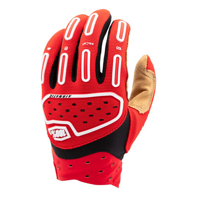 Gants cross 100 % Airmatic 2 rouge/noir