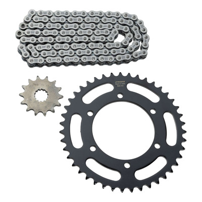 Kit chaîne EK/PBR 14x43-112m chaîne 520 SRX2 acier couronne acier Yamaha MT-03 321 16-25