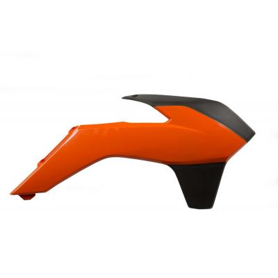 Ouïes de radiateur Acerbis KTM 400/450 EXC 14-16 Orange/Noir Brillant