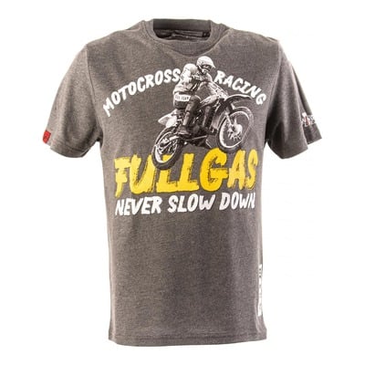 T-shirt Kini Red Bull Fullgas gris chiné/jaune