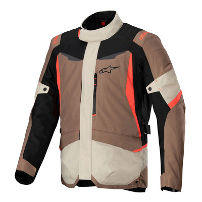 Veste textile Alpinestars ST-1 Waterproof dark khaki/sand/black/red fluo