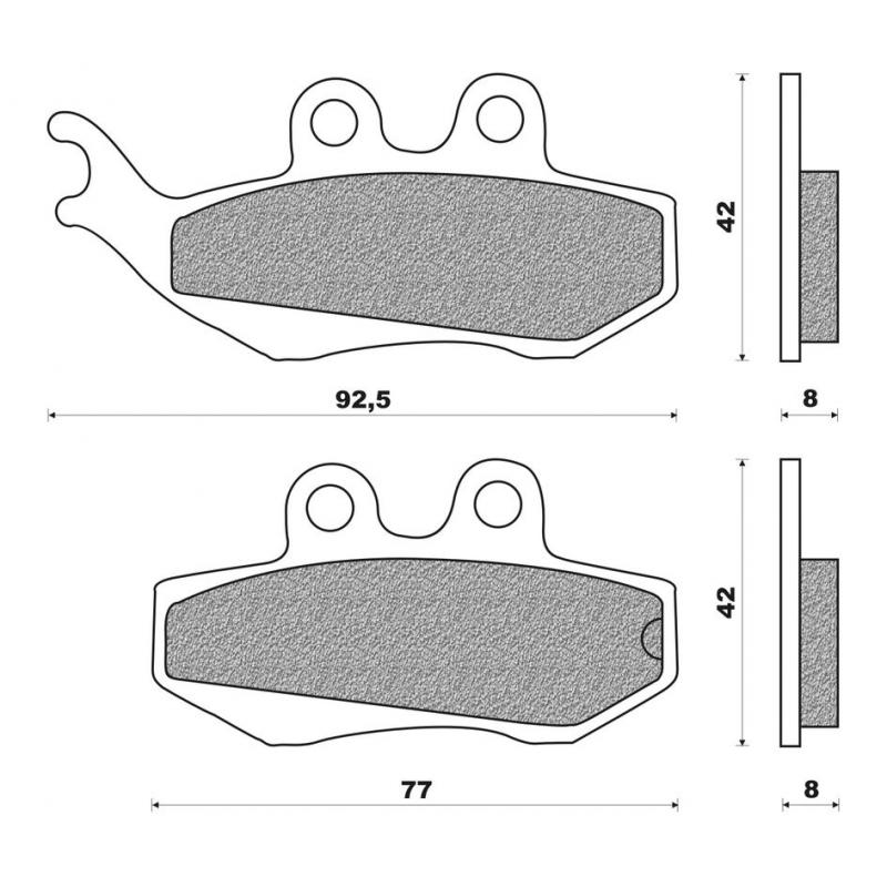 Plaquettes de frein avant Newfren FD0195BT pour Aprilia 50 RS 00-05 /