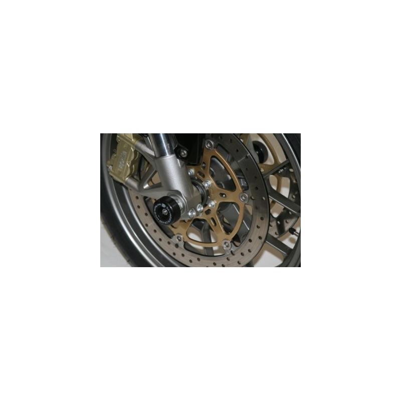 Tampons de protection de fourche R&G Racing noirs Aprilia Mana 850 08-