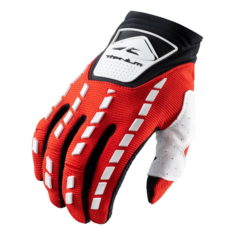 Gants cross Kenny Titanium rouge/blanc- 8