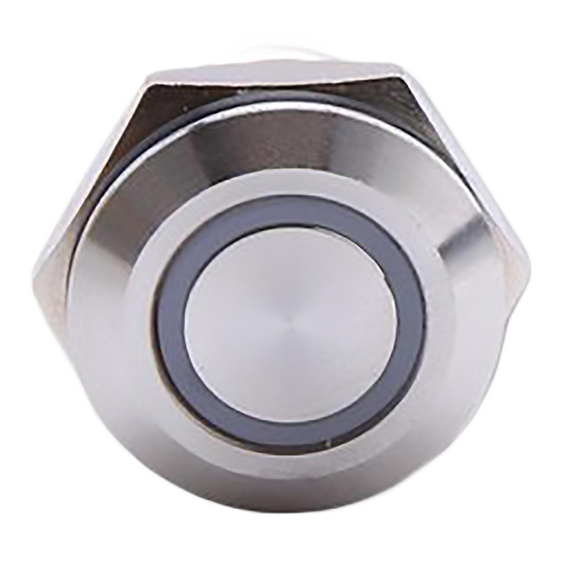 Bouton poussoir inox Highsider avec anneau lumineux rouge LED ØM12 - Pièces  Electrique sur La Bécanerie