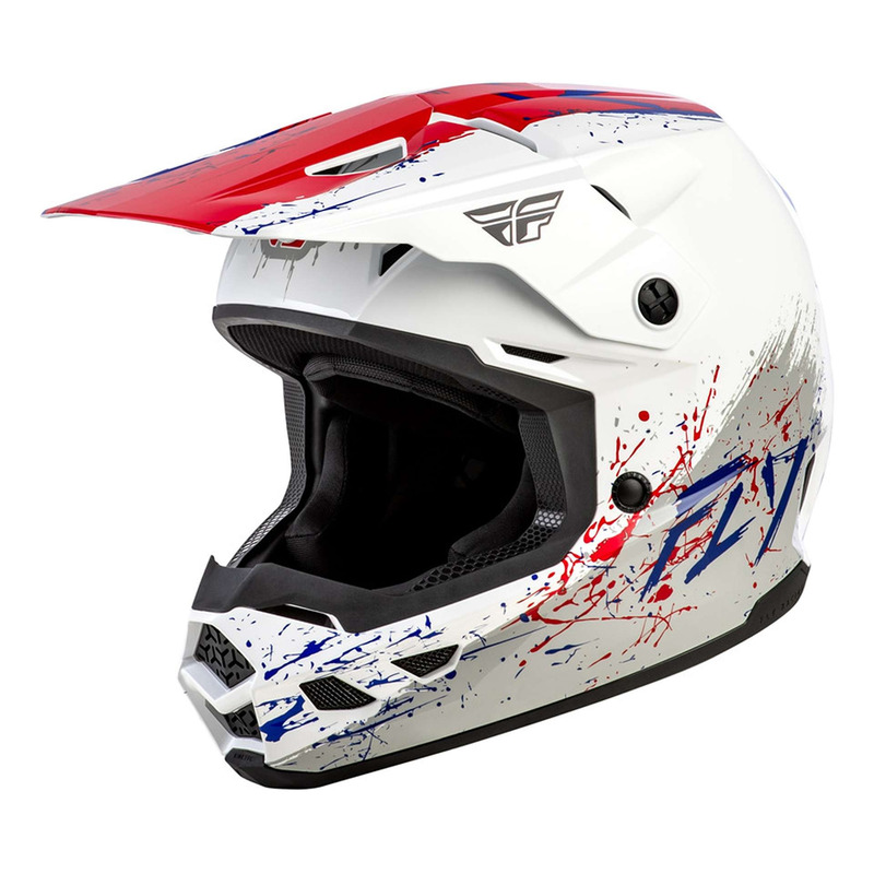 Casque cross enfant Fly Racing Youth Kinetic red/white/blue