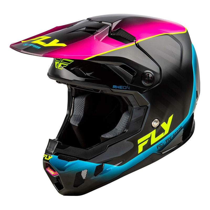 Casque cross Fly Racing Formula CC L.E. Underglow gris/rose/bleu