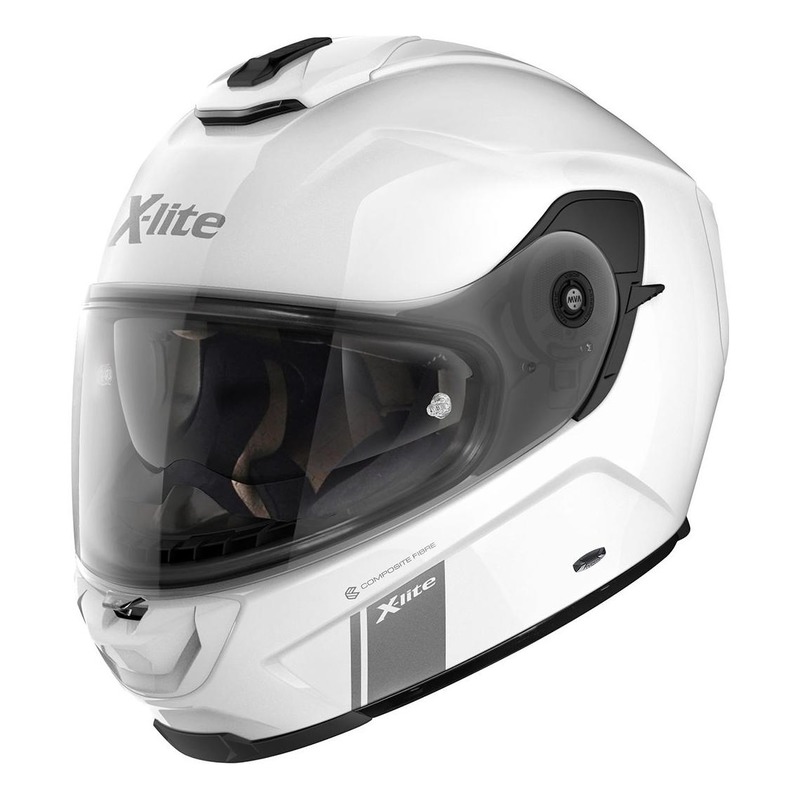 Casque intégral X-Lite X903 Moder Class N-Com Métal blanc (boucle do