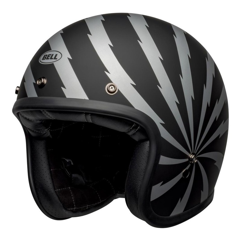 Casque jet Bell Custom 500 DLX SE Vertigo noir/argent mat- S