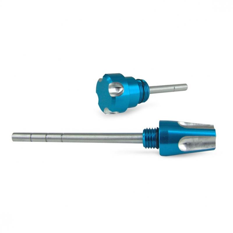 Jeu bouchons d'huile X8-X9 bleu anodise