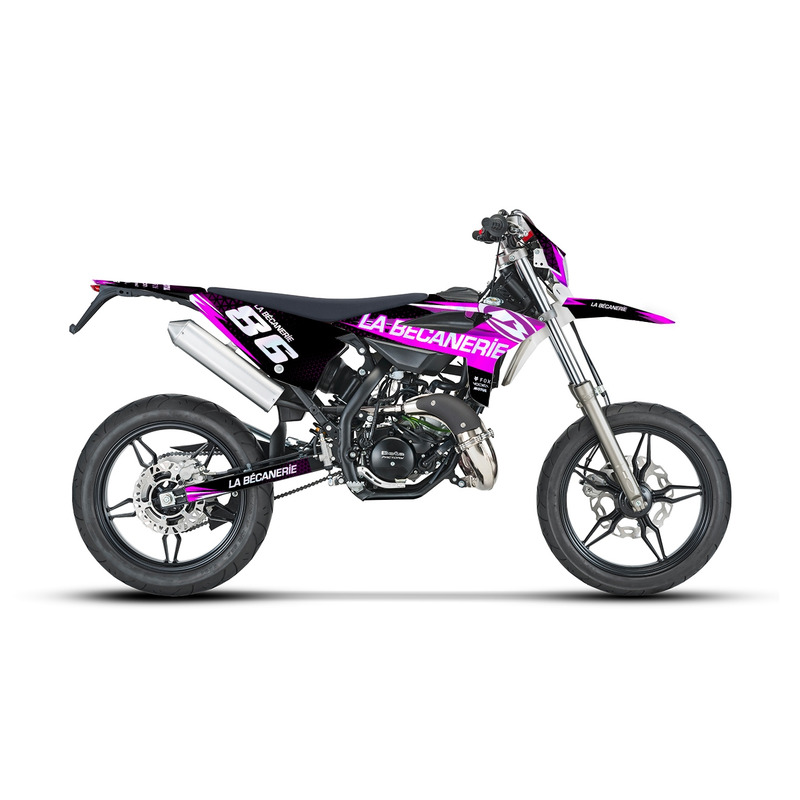 Kit déco La Bécanerie Eighty-six rose/noir holographique Beta 50 RR